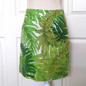 Anthropologie Green Palm "Talipot Skirt" by Vanessa Virginia